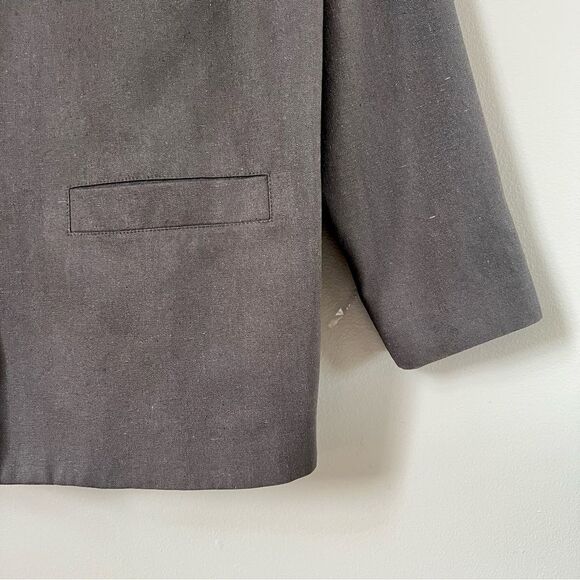 Prophecy VTG 90’s 100% Silk Mocha Mousse One Button Boxy Blazer Jacket SZ 10 - Picture 3 of 15